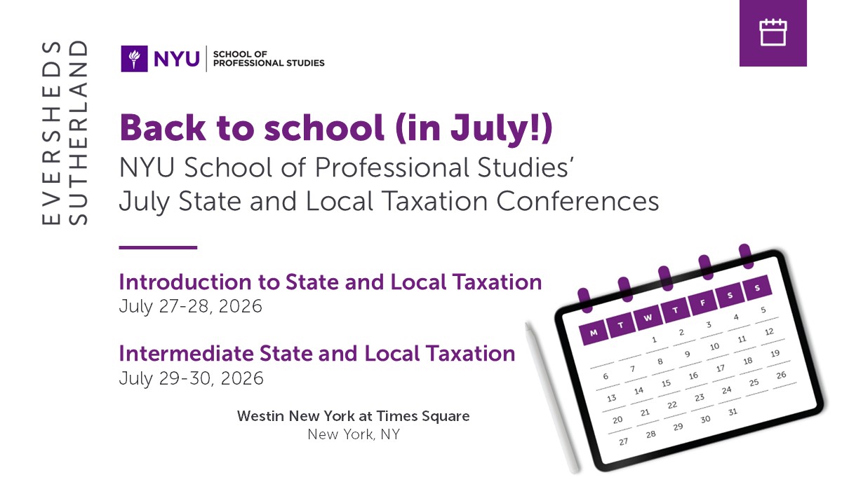 NYU - State and Local Taxation Conferences - July 2026 v2